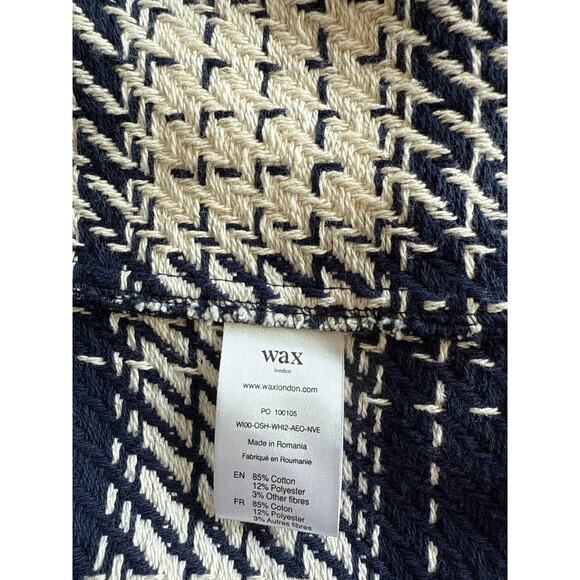 Wax London - Whiting Navy Marine Beatnik Overshirt Size L - Picture 6 of 6
